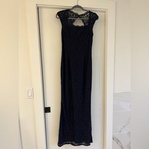 Adrianna Papell Navy Lace Gown